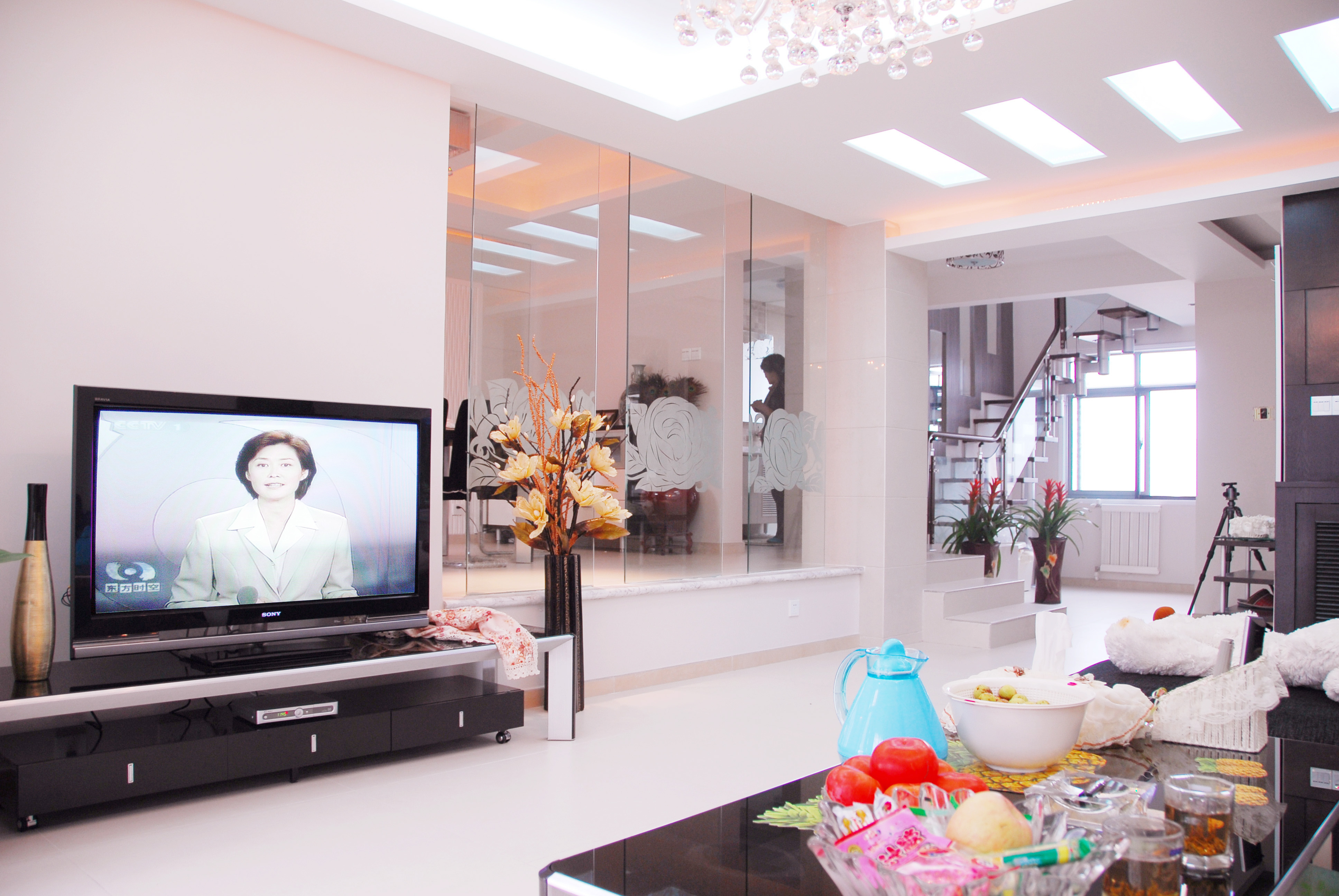 香樟雅苑空中别墅客厅(实景）